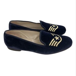Stubbs and Wootton Velvet Black Loafers